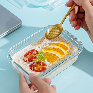 モダンなガラス製食事用調理容器気密ランチ容器スナップロッキングキッチン用食品保管用蓋 - Product Image 4