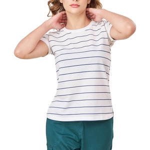 Camisetas de algodón 100% de alta calidad con impresión personalizada para mujer, camiseta de manga corta, top de verano para damas, camiseta básica de algodón sólido en venta. - Product Image 1