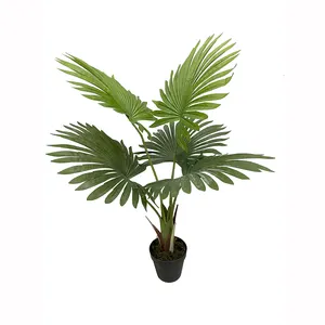 China Factory High Quality Indoor Artificial Palm Bonsai Tree Tops For Sale Outdoor