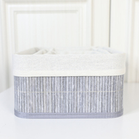 Panier à linge moderne en bambou écologique, pliable, biodégradable, rectangulaire, pour l'organisation de la maison