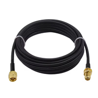 Câble coaxial RG58 SMA mâle vers SMA femelle 50 Ohm à faible perte, flexible, connecteur à sertir PL259, haute vitesse, pour réseaux RF