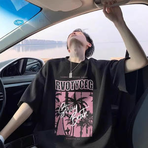 Camiseta sin Mangas para Hombre, Estilo Retro Americano, Holgada, con Estampado Floral con Cuentas, Algodón Puro, Estilo Urbano - Product Image 1