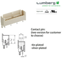 Lumberg RAST cobre estañado 6A 400V IP20 Nylon 5,0mm paso de contacto pestillo de bloqueo espiga de posicionamiento conectores PCB de 2-10 pines