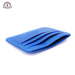 Portefeuille fin pour cartes de crédit Zenos Luxury PU Lady Cross-Striped avec porte-cartes de visite - Product Image 6