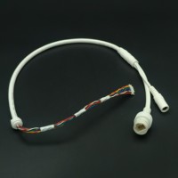 Conector RJ45 8P8C de 10 Pines, con Cubierta de PVC y Cobre Estañado, Impermeable, para CCTV, Cable para Cámara IP de 620 mm y 30 V