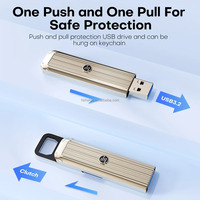 Clé USB d'origine Hp Push-Pull haute vitesse 3.2 128 Go 64 Go 32 Go Disque U pour clé USB de bureau montée sur véhicule Nouveau