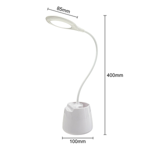 Đèn Học Ống Cổ Ngỗng Đèn Đọc Sách Đọc Bài Giảng Đèn Led Để Bàn Học Với Giá Đỡ Điện Thoại Bút Đèn Ngủ - Product Image 4