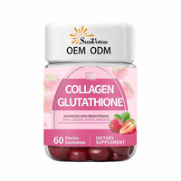 Gummies éclaircissantes pour la peau au glutathion et au collagène (60 unités) : Soutien OEM/ODM, modulent la réponse immunitaire, anti-photoâgning