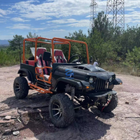 Mini jeep 4x4 à essence pour adultes, buggy tout-terrain, mini jeep, voitures 4 roues, remorque, 250cc, 300cc, 350cc, jeep pour adultes