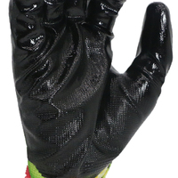 Guantes de Jardinería MaxiTough de Poliéster de Calibre 13, Recubiertos de Nitrilo en la Palma, Ligeros, para Trabajo Industrial y Ensamblaje