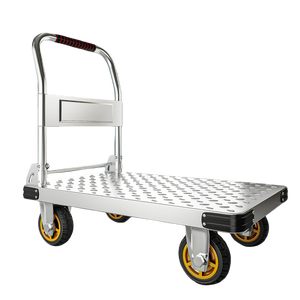 Chariot de transport de marchandises pour entrepôt, plaque d'acier 72*48, faible hauteur de clôture, roues résistantes à l'usure de 4 pouces, capacité de charge de 300 kg - Product Image 3