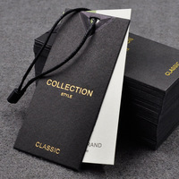 Etiquetas de Ropa Inspiradas en Diseñadores, Etiquetas de Prendas Estampadas en Lámina Dorada, Etiquetas de Papel para Marca de Productos de Alta Gama y Etiquetas Colgantes
