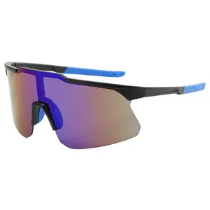 2024 Stock High Quality Frame Outdoor Oversized UV400 Bike Eyeglasses Cycling Sunglasses Sport Glasses