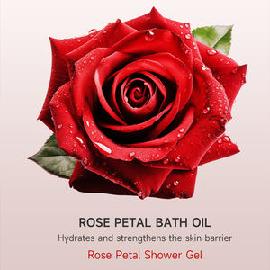 Gel de ducha exfoliante personalizable, gel de ducha de pétalos orgánicos blanqueador de perfume natural - Product Image 3