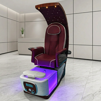 Fauteuil de massage des pieds Canboth CB-P815 style lune avec fonction lavage des pieds, massage des ongles, bain à remous, lampe LED, siège réglable, en fibre de verre
