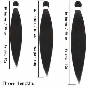 Extensions de cheveux synthétiques en fibre Kanekalon, queue de cheval tressée, 28, 32, 36 pouces, violet foncé, pour femmes - Product Image 1