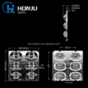 Lente para Farola de Inyección de Precisión HONJU, Tipo PC III, Lente LED M 5050, Diseño Óptico Cuadrado, Patrón Plano-Convexo - Product Image 4