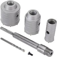 Kit de scie cloche pour béton SDS Plus Shank Foret en carbure de tungstène 30 40 50 65mm avec tige de 300mm pour le forage de la pierre de ciment mural