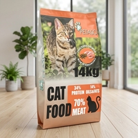 Wimow 14kg Nourriture sèche pour chats à haute teneur en protéines Poulet/Saumon pour toutes les races, Formule à ingrédients limités, Vitamines et Minéraux, Sensible