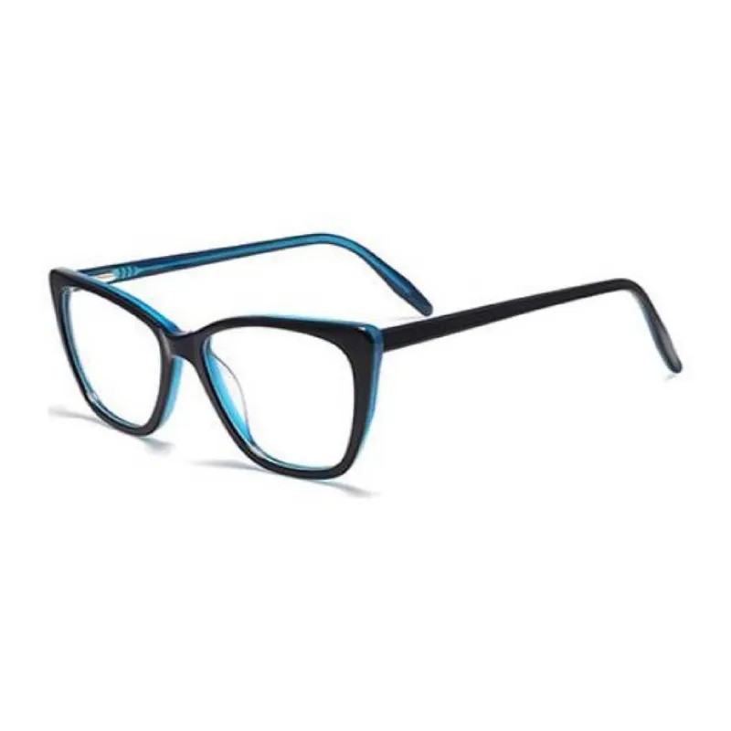 Óculos em armações de óculos para mulheres, armações de acetato premium olho de gato óptico