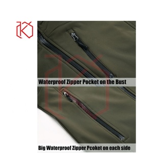 "Softshell Venta caliente Ropa de hombre Diseño de moda de invierno Impermeable Transpirable A prueba de viento Con capucha Softshell Chaqueta al aire libre" - Product Image 4
