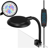 Lampe d'aquarium COB LED multicolore en plastique moderne à clipser pour petits aquariums Betta et plantes aquatiques 4 couleurs