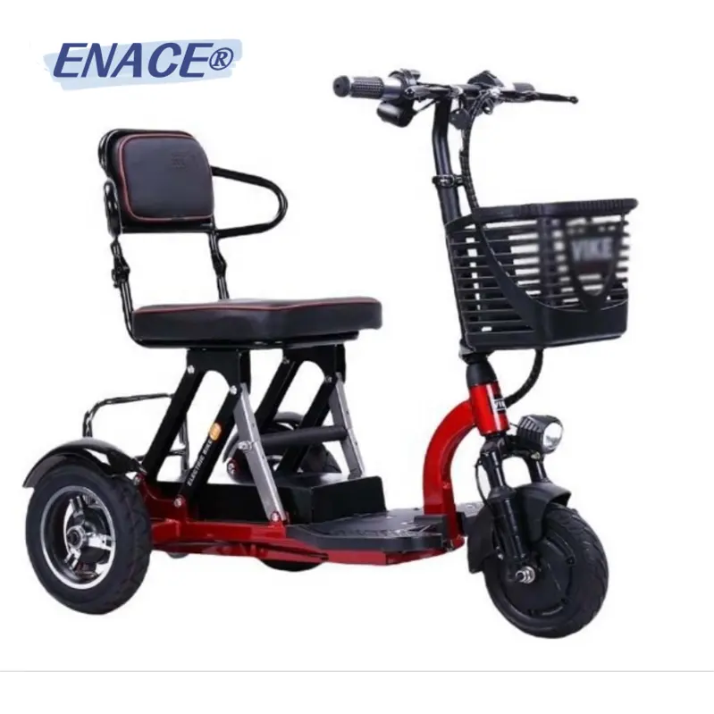 Leichter 3-Rad-Klappbarer Elektroscooter Ältere und Behinderte Mobilitätshilfe Hochleistungs-Handicap-Scooter