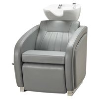 Fauteuil de Lavage Shampooing Rose de Luxe pour Salon de Coiffure avec Bol, Massage et Dossier Réglable