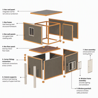 Conteneur d'expédition modifié personnalisable, villa modulaire en acier préfabriquée moderne et respirante, espace de vie extérieur portable