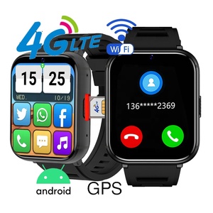 สมาร์ทวอทช์ตรวจสอบอัตราการเต้นของหัวใจแอนดรอยด์ iOS i7 Pro 4G GPS WIFI สมาร์ทวอทช์การ์ด avec carte ซิมสำหรับ WhatsApp playstore - Product Image 1