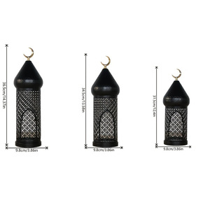 Lanterna Decorativa in Metallo Inciso per Festival Transfrontalieri, Candeliere, Lampada a Vento, Ornamento Regalo per Creare Atmosfera - Product Image 6