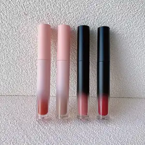 크림 립글로스 사용자 정의 로고 판매 장미 빛 핑크 누드 베이지 샷 수화 립글로스