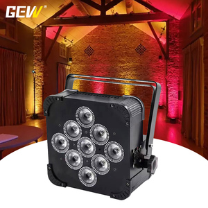 GEVV 9x18W Luces LED Par Planas a Batería con Control Remoto Inalámbrico DMX512 y App WiFi para <span class=keywords><strong>Alquiler</strong></span> en Escenarios y Fiestas - Product Image 4