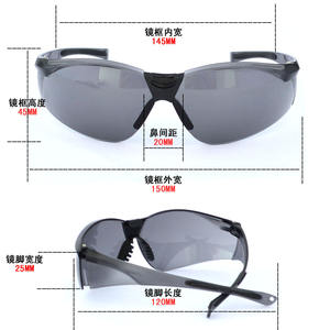 ANSI Z87.1 + ポリカーボネートUV400安全メガネゴーグル防塵耐衝撃産業用戦術建設プラスチックEN166 - Product Image 6