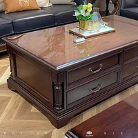 Table basse rectangulaire moderne en bois avec tiroir de rangement, table à thé, meubles de salon, personnalisable, écologique