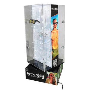 Đa Chức Năng Hiển Thị 2 Cửa 40 Sunglasses Acrylic <span class=keywords><strong>Eyewear</strong></span> Hiển Thị Đứng <span class=keywords><strong>LED</strong></span> Light Điện Thoại Di Động Phụ Kiện Hiển Thị Đứng - Product Image 2