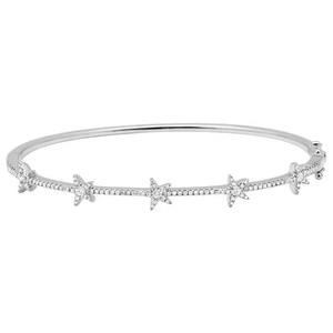 Nouvel arrivage Cadeau de Noël Bijoux pour femmes Bracelet étoile micro pavé or argent - Product Image 2