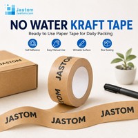 Ruban adhésif en papier kraft sans eau Jastom avec adhésif sensible à la pression pour la fermeture des cartons et l'emballage quotidien