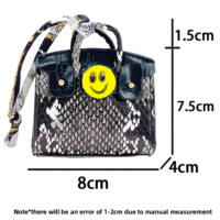 Nouvelle mini pochette multifonctionnelle en PVC effet peau de serpent, porte-monnaie, pendentif, porte-clés, étui pour écouteurs Bluetooth, super légère