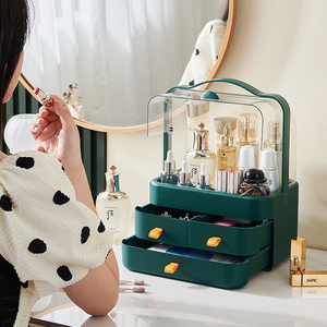 <strong>Skincare</strong> Organizers Makeup Organizer Box Cosmetic Storage <strong>Holder</strong> with Lid and Handle for Vanity - Product Image 6