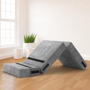 Canapé-lit pliable Chaise-lit convertible avec oreiller en mousse à <span class=keywords><strong>mémoire</strong></span> <span class=keywords><strong>de</strong></span> <span class=keywords><strong>forme</strong></span> haute densité Canapé pliant Canapé <span class=keywords><strong>futon</strong></span> - Product Image 5