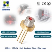 Diode laser rouge SHARP GH0631IA5GM 638nm 150mW, mode TE haute performance 3,8 mm pour capteur de scanner de codes-barres