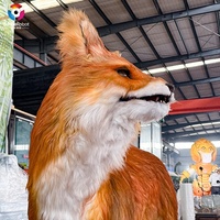 SanheRobot - Modelo de Zorro Animatrónico Realista de 1.8 Metros, Simulación de Zorro de la Selva a Tamaño Real para Decoración de Parques
