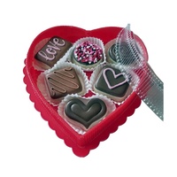 Lot de 4 mini emporte-pièces Saint-Valentin - Moules à biscuits en plastique en forme de fraise et de formes géométriques pour la pâtisserie DIY et les cadeaux