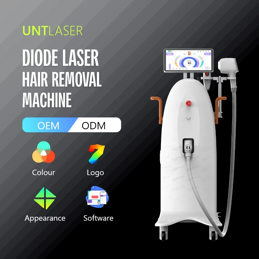 UNTlaser 600 w 800 w Diodenlaser-Haarentfernungsgerät Eis schmerzlose Laser-Haarentfernung