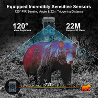 Caméra de piste WiFi extérieure à énergie solaire 4K 30MP caméra de jeu WiFi Vision nocturne activée par le mouvement caméra de chasse étanche