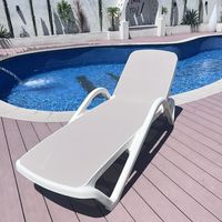 Chaise longue réglable en aluminium toutes saisons, chaise longue de jardin en plastique, chaise longue de plage, chaise longue de piscine, chaise longue de luxe pour l'extérieur