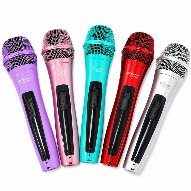 JIN JUE PDW900 High Quality Noise Cancelling Zinc Alloy Wired Handheld Microphone for KTV Stage Family