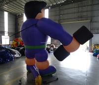 Publicité extérieure gonflables clubs de fitness GYM promotion géant gonflable fitness muscle homme modèle ballon personnage de dessin animé