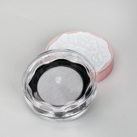 Récipient de maquillage multicolore de couleur personnalisée Récipients pour poudre libre Rond Sérigraphie Abs Pressed Powder Compact Case